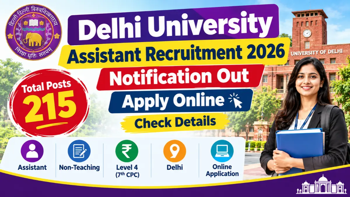 Delhi University Assistant Recruitment 2026